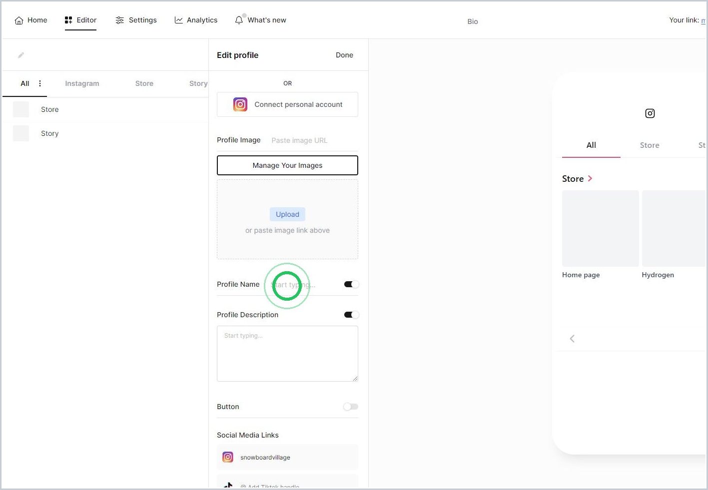 Customizing your Mkr.Bio profile — step 6