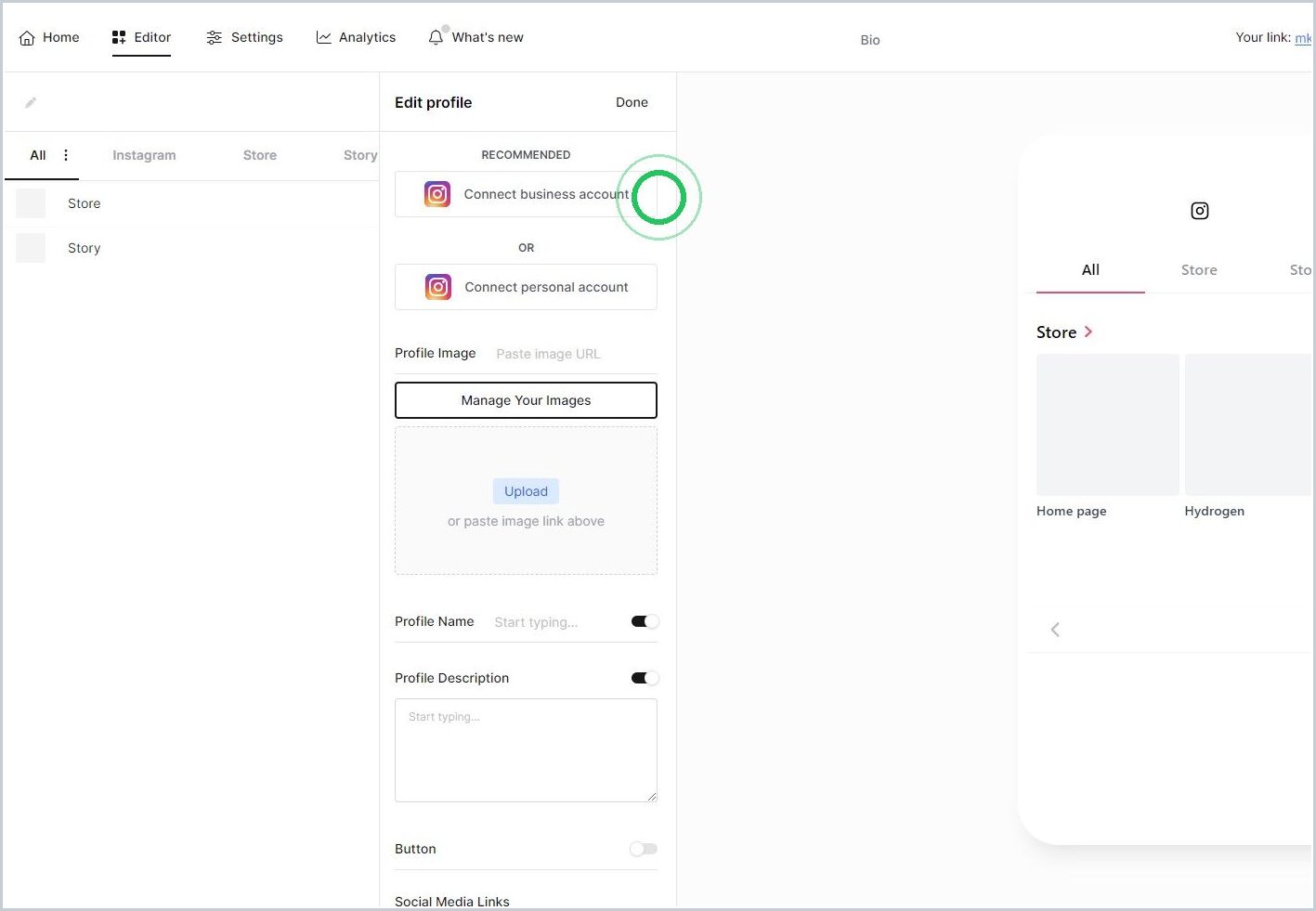 Customizing your Mkr.Bio profile — step 4