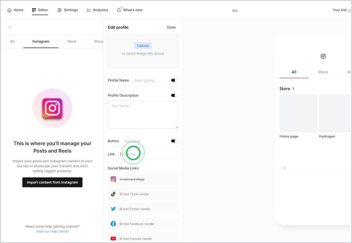 Adding a call-to-action button to your Mkr.Bio profile — step 5
