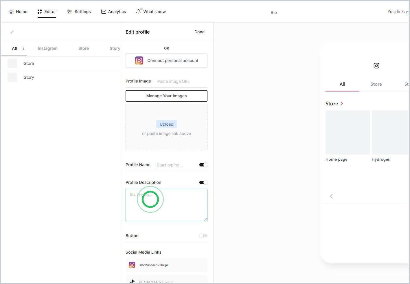 Customizing your Mkr.Bio profile — step 7